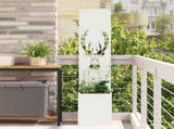 Garden Privacy Screen White 32 x 32 x 150 cm Cold-rolled steel 876414