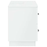 Bathroom Sink Cabinet HOORN High Gloss White 82 x 41x 56 cm 897239
