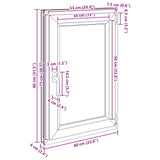 Basement Window RISOR 60 x 80 cm PVC and Glass Anthracite 42047314