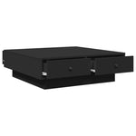 ZNTS Coffee Table Black 90x90x28 cm Engineered Wood 848088