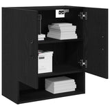 Wall Cabinet Black Oak 60 x 30 x 70 cm Engineered Wood 862798