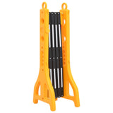Folding Traffic Barrier Yellow and Black 250x38x96 cm 150988