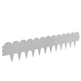 Lawn Edging 20 pcs 103 x 20 cm Steel Silver 8008688