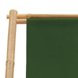 Beach Chair Green Bamboo and canvas Perfect for adults Foldable 313021
