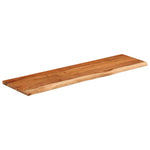 ZNTS Wall Shelf 110x30x3.8 cm Rectangular Solid Wood Acacia Live Edge 370289