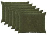 Cushion Cover 6 pcs HEERLEN Green 65 x 65 cm Microfiber Fleece 912996
