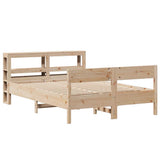 Bed Frame without Mattress 150x200 cm King Size Solid Wood Pine 3306183