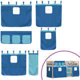 Bunk Bed without Mattress Blue 75x190 cm Small Single Solid Wood Pine 3283911