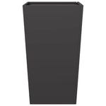 ZNTS Garden Planters Black 2 pcs 45x45x75 cm Steel 851095