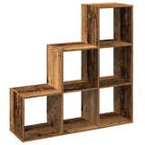 Room Divider Bookcase 3-Tier Old Wood 99x29x99 cm Engineered Wood 857965