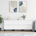 Sideboards 3 pcs White Engineered Wood 3190205