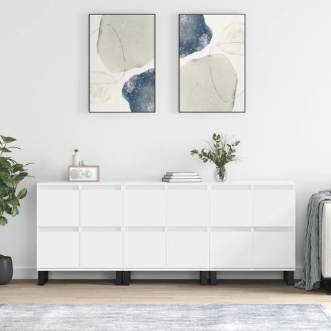 Sideboards 3 pcs White Engineered Wood 3190205