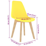 Dining Chairs 6 pcs Yellow Plastic 289118