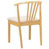 Dining Chair 2 pcs Natural and Light Solid Rubberwood 42020395