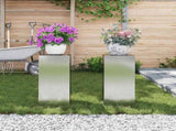 Plant Stand 2 pcs Silver 24 x 24 x 55 cm Galvanised steel 865818