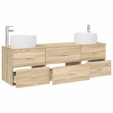 Bathroom Furniture Set 3 pcs Sonoma Oak 49.5 x 44.5 x 66 cm 3405917