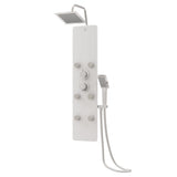 Shower Panel Unit Glass 25x47.5x130 cm White 151419
