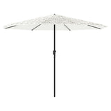 Garden Parasol with Steel Pole White 388x388x248 cm 4005116