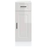 Kitchen Base Cabinet Porto High Gloss White Engineered Wood 853939