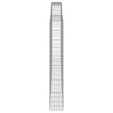 Arched Gabion Baskets 2 pcs 400x30x200/220 cm Galvanised Iron 3146931