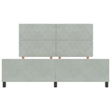 ZNTS Bed Frame Light Grey 180x200 cm Velvet 3344891