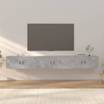 Wall-mounted TV Cabinets 3 pcs Concrete Grey 100x34.5x40 cm 3188378