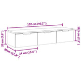 Wall Cabinet White 102x30x20 cm Engineered Wood 811403