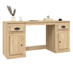 Desk with Cabinet Sonoma Oak Engineered Wood 3185330