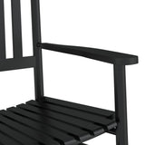 Rocking Chair with Foldable Table Black Solid Wood Poplar 3281255