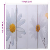 ZNTS Folding Room Divider 160x170 cm Flower 240477