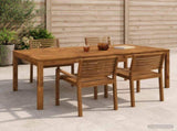 Garden Dinner Table Natural 196 x 100.5 x 75 cm 901254