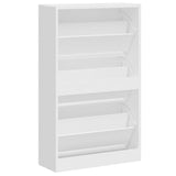 Shoe Cabinet High Gloss White 63x24x103 cm Engineered Wood 342554