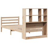 Bookcase Bed without Mattress 90x200 cm Solid Wood Pine 3322231