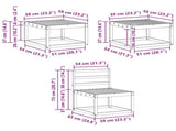 Outdoor Sofa Set 6 pcs Natural 3366282