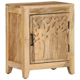 ZNTS Bedside Cabinet 40x30x50 cm Solid Mango Wood 320811