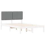 Bed Frame with Upholstered Headboard Light Grey 120 x 190 cm 877928