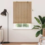 Roller Blind Natural and Brown 120 x 220 cm Bamboo 42006905