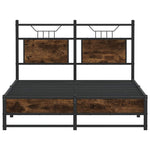 Bed Frame without Mattress Smoked Oak 120x200 cm Engineered Wood 4106906
