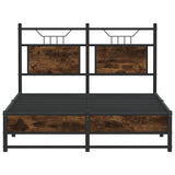 Bed Frame without Mattress Smoked Oak 120x200 cm Engineered Wood 4106906