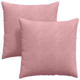 Sofa Pillows 2 pcs Pink 80 x 80 cm Corduroy Fabric 42014061