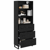Highboard with Drawer 2 pcs Black Oak Engineered Wood 3416127