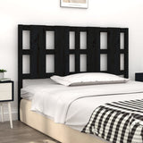 Bed Headboard Black 145.5x4x100 cm Solid Wood Pine 817994
