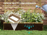 Wooden Trellis Planter Box, Raised Garden Bed to Grow Vegetables, Herbs and Flowers, Natural Tone T3398P315413