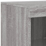 Sideboards with LED Lights 3 pcs Grey Sonoma Engineered Wood 3209105