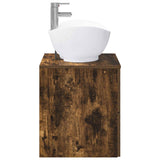 Bathroom Furniture Set Smoked Oak Engineered Wood 3404402