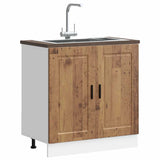 Sink Base Cabinet "Porto" Old Wood 80x46x81.5 cm Engineered Wood 853935
