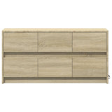 TV Cabinet with LED Sonoma Oak 100x34x50 cm Engineered Wood 852217