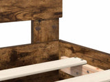 Bed Frame Smoked Oak 135 x 190 cm Engineered Wood 3408589