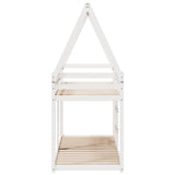 Bunk Bed without Mattress White 90x190 cm Single Solid Wood Pine 3282085