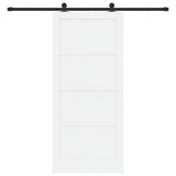 Sliding Door ORKDAL White 93 x 211 cm Solid Pine Wood 3333489